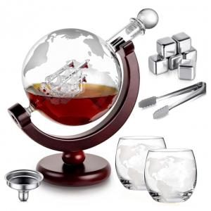 Hot sale globe whiskey decanter set for sale